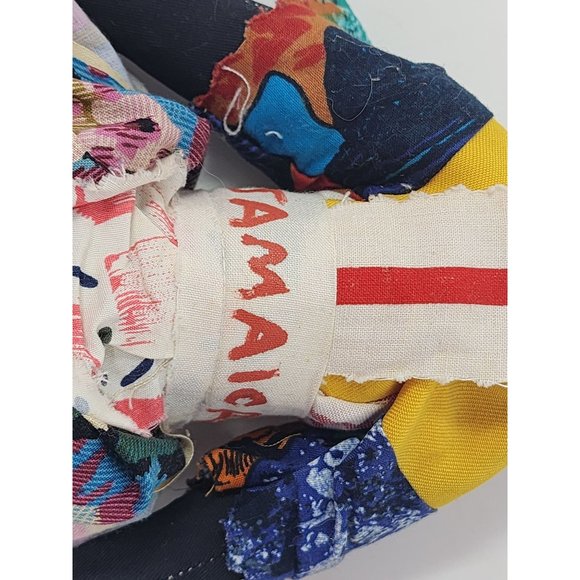 Vintage Jamaican Caribbean Folk Cloth Doll Handmade Souvenir - Picture 4 of 9